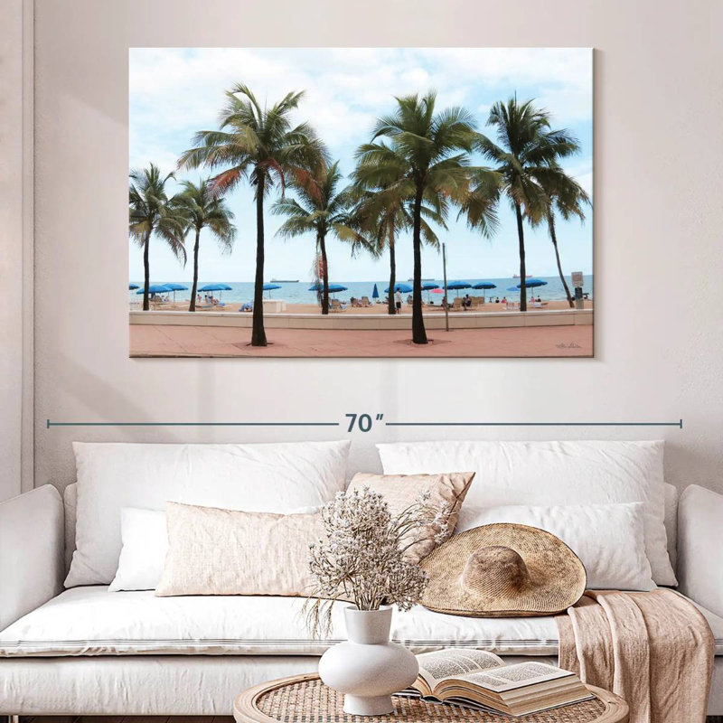 Florida Palms, H 34 po x l 51 po