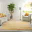  Tapis gris / jaune à motif abstrait touffeté à la main-836624169