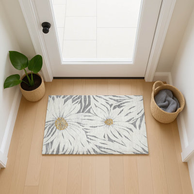 Tapis floral intérieur / extérieur lavable à la machine Oliveras ACN2263