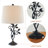 Grinstead 27"  Tradition Unique Leaf Design Metal Table Lamp with 3-Way Dimmable Lightingand Oatmeal Shade-1463978171