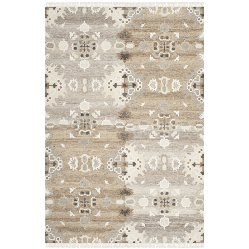 Kimber Southwestern Wool Hand Woven Area Rug, Rectangle 152 x 244 cm