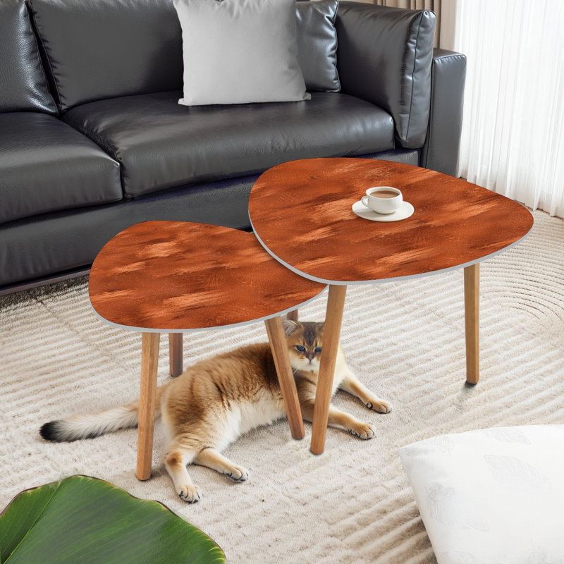 Ensemble de 2 tables basses gigognes Triangle