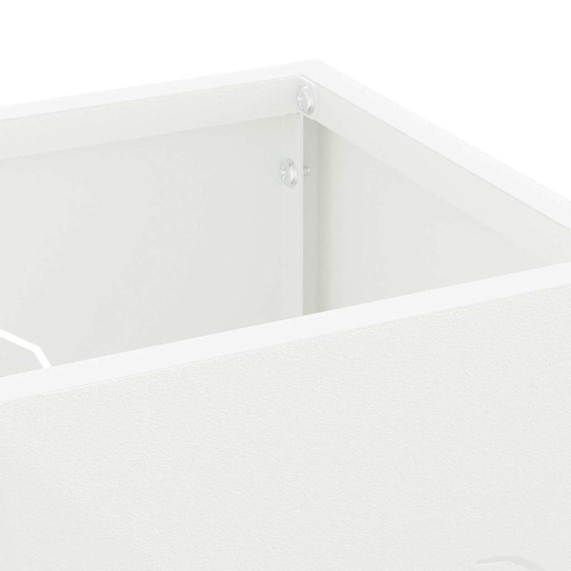 Metro Lane Steel Storage Tub & Tote, White