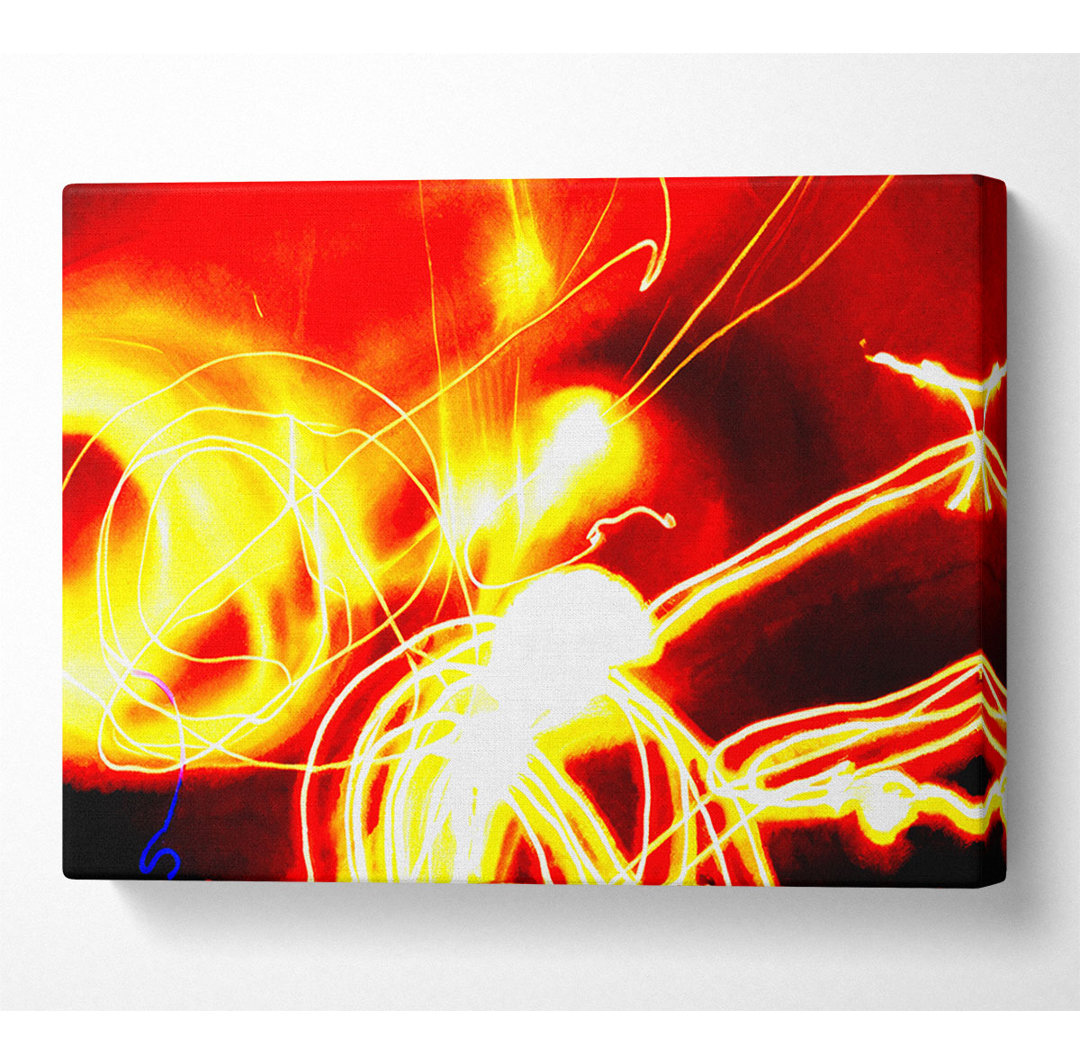 Goldene Lava Fury - Kunstdrucke auf Leinwand - Wrapped Canvas