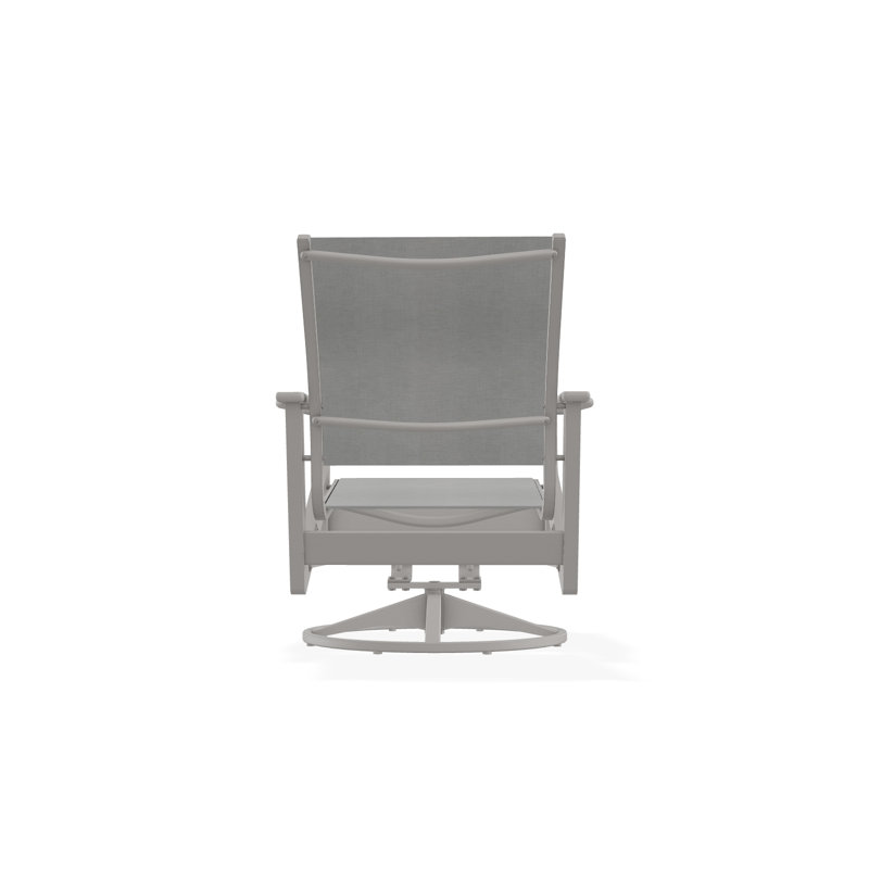 Wexler Outdoor Swivel Lounge Chair, Harbor, Warm Gray
