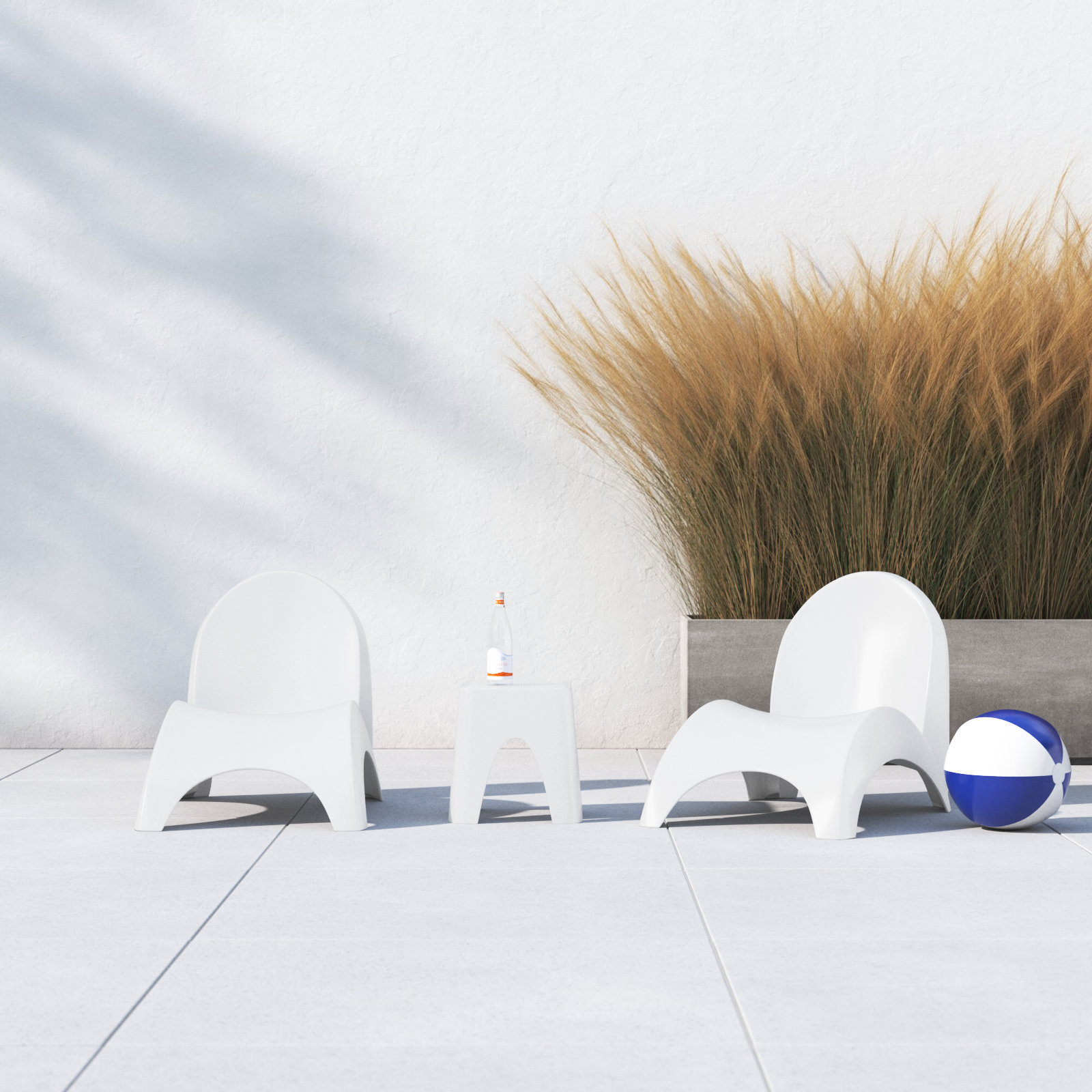 Frederick 2-Person Patio Seating Group, White
