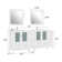 Karson 84'' Double Bathroom Vanity with Ceramic Top with Mirror