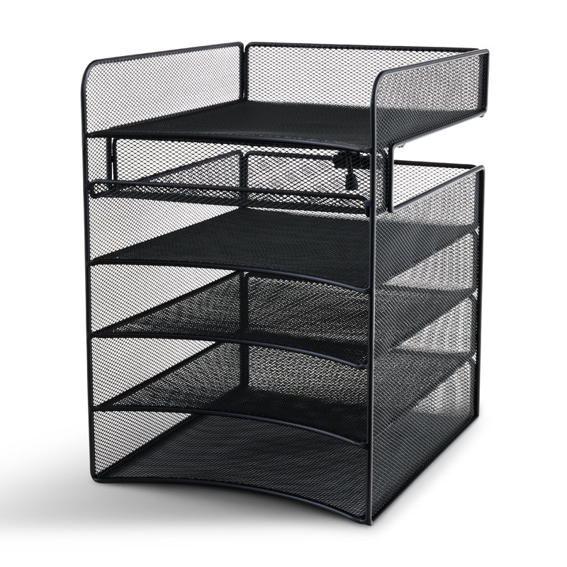 Onyx Mesh Horizontal Hanging Desk Storage