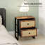 50cm W Engineered Wood Bedside Table