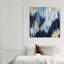 Abstrait, coups de peinture glamour moderne et reproduction d'art sur toile pour le salon-659837922