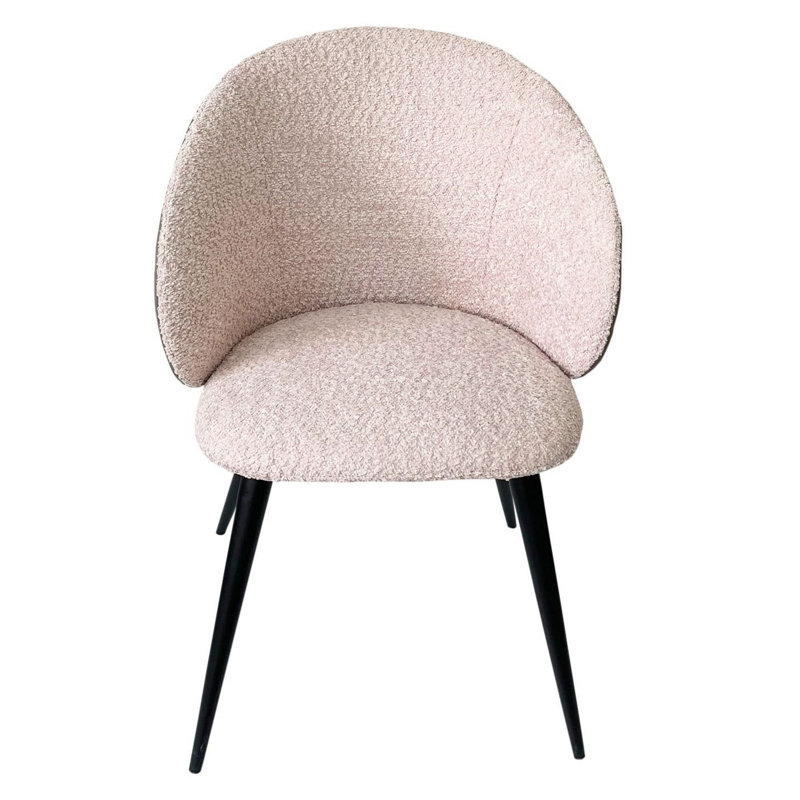 Concoff - Chaise contemporaine rose + gris