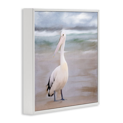 Pelican Walk Bird Portrait, estampe numérique, conception de Kim Allen