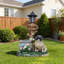 Statue de planteur de chien carlin assis