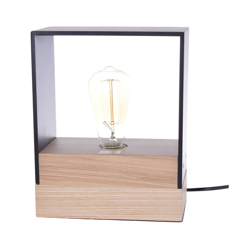 Khanh Wood Desk Lamp, Black