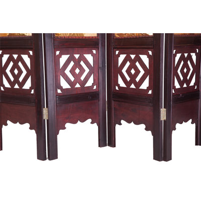 Marleene 90'' W x 68.5'' H 6 - Panel Solid Wood Folding Room Divider