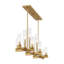 Fedler 13-Light Linear Chandelier in Warm Brass
