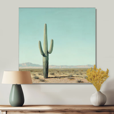 Marlynne, cactus rétro et ciel désert - art mural grand cactus