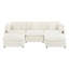 Canapé de salon confortable en velours côtelé beige avec repose-pieds, rangement et sièges pratiques pour un tissu durable-328423158