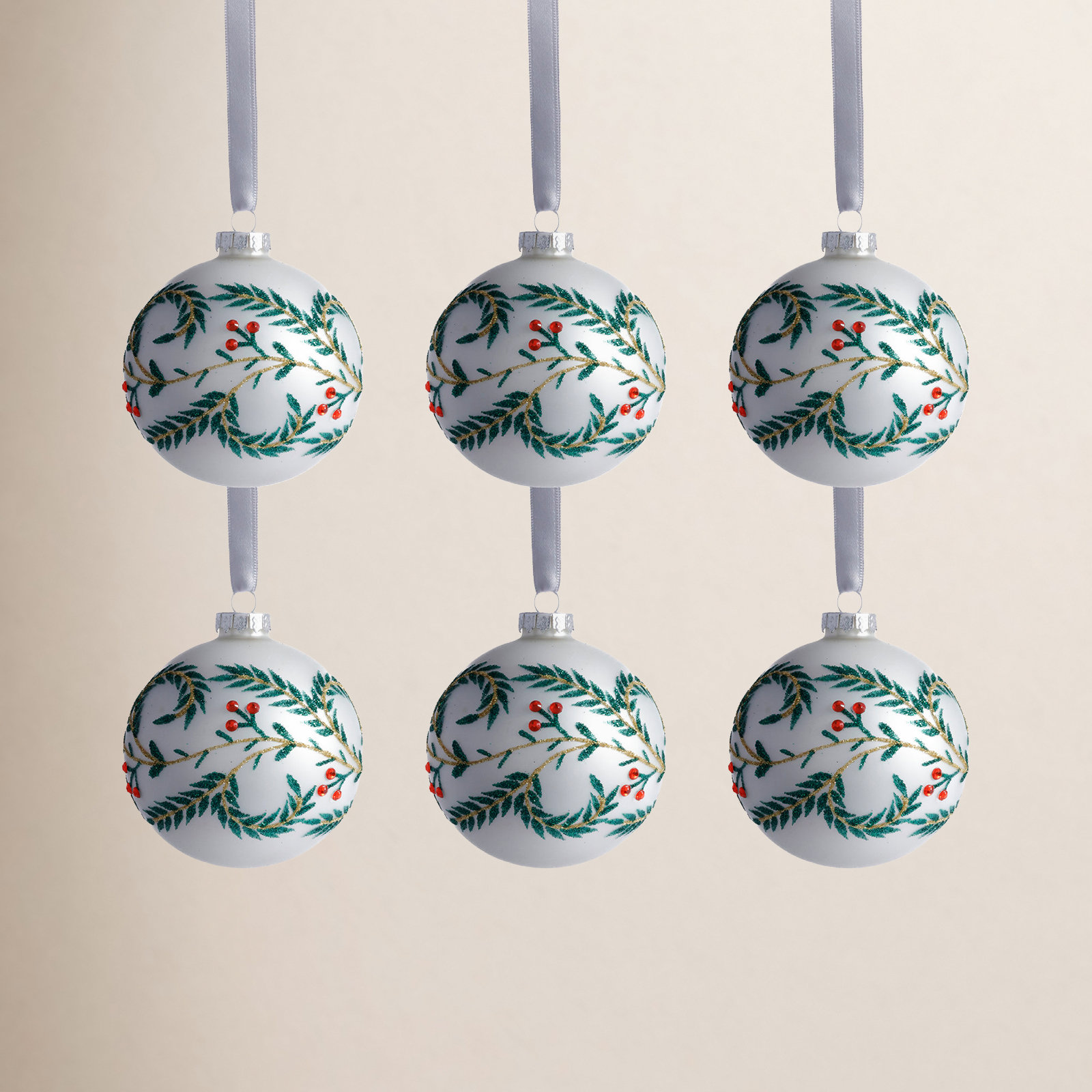Glass Bauble, 3.25" H x 3.25" W x 3.25" D