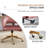 Home Office Chair,Velvet Desk Chair,Ergonomic Adjustable 360 Swivel Vanity Chair for Home, Bedroom, Vanity Study (Rose Red)
