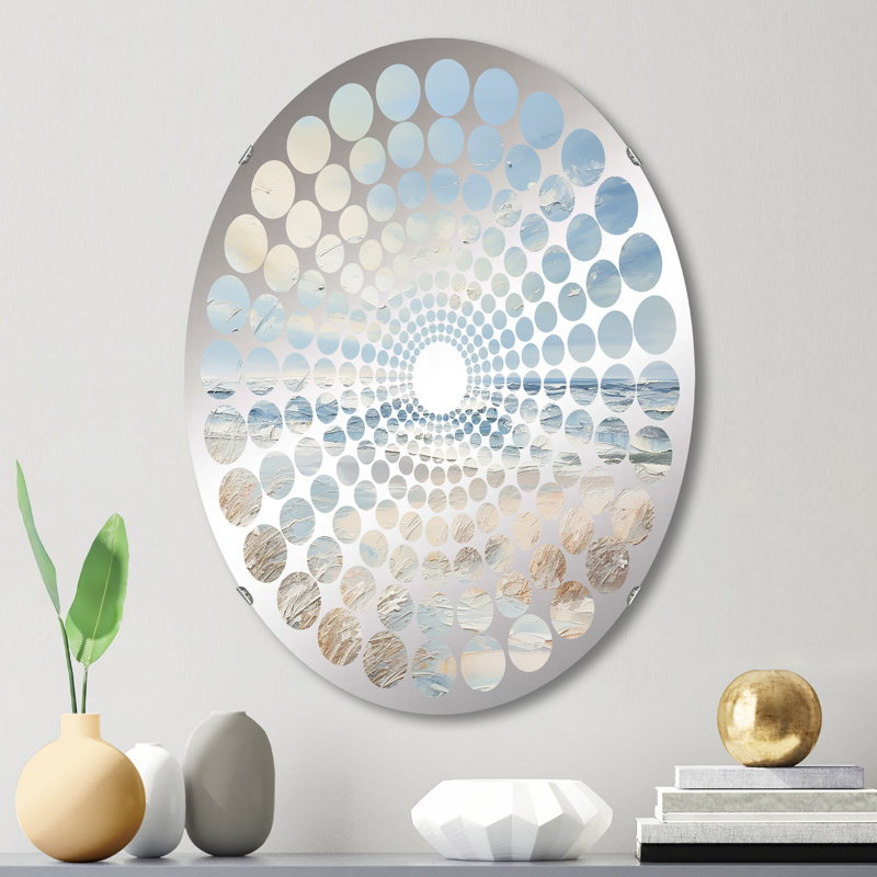 Radial Dot Decorative Mirror , l 20 po x H 30 po