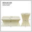 Ensemble de table basse de 35,43 po + 15,16 po en fibre de verre robuste pour salon