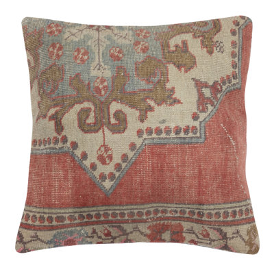 Housse de coussin en laine nouée à la main 24 po x 24 po. Coussin Rustic Cadeau pour la maison. Coussin décoratif turc