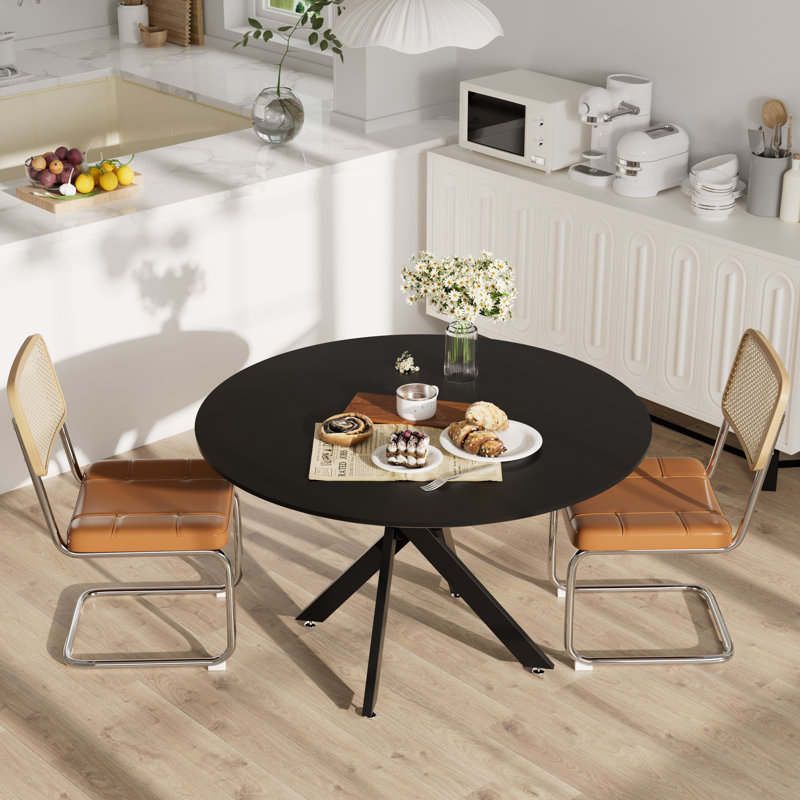 Ensemble de salle à manger 3 pièces, H 30 po x L 36 po x l 36 po, Noir, noir, noir, noir, Brun