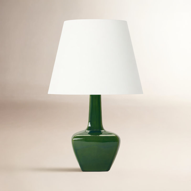 Diogo Table Lamp, Green, 28" H x 18" W x 18" D