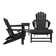 Ensemble de 4 chaises d'extérieur en poly Adirondack avec table d'appoint et table basse