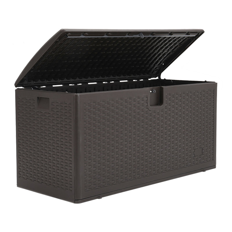 ClassicLiving 127cm W 450L Plastic Lockable Deck Box, Brown