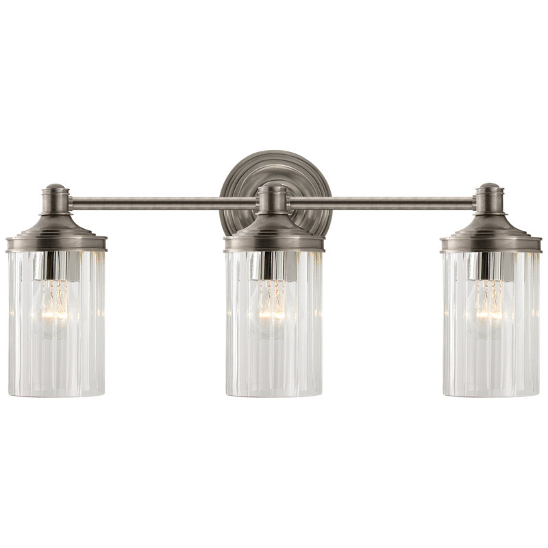 Alexa Hampton Ava Triple Sconce, Antique Nickel