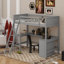 Lit mezzanine simple avec tablettes et bureau-1495502022