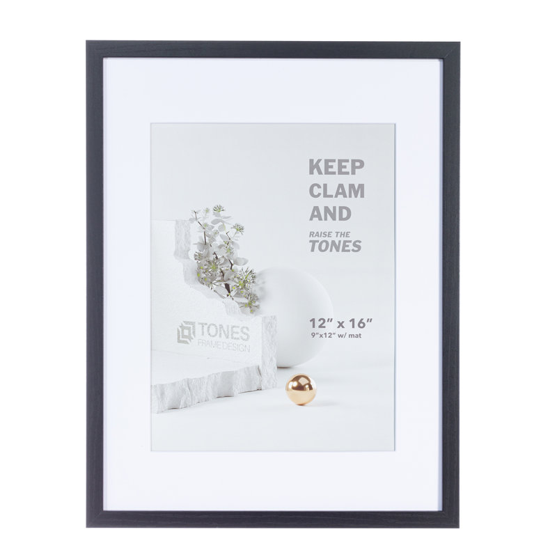 Niambh Rectangular Picture Frame, Black, 12" x 16"