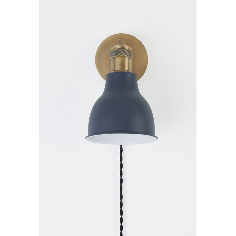 Applique à bras en acier, H 9,5 po x l 6 po x P 6,25 po, Feuille d'or rétro