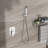Shower Head Assembly - 16 Inch Ceiling Mount Square Dual With -Balanced Valve, Rainfall And Handheld, Easy Installation Aging Resistance Mounted Plating Grease Elimination-127368540