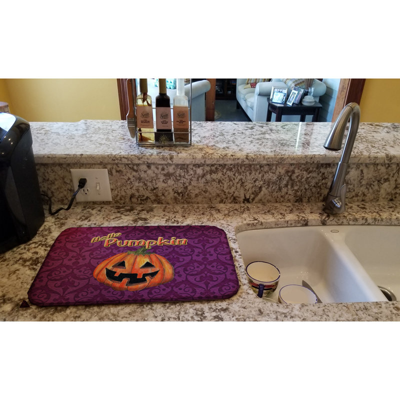 Tapis de séchage hello citrouille halloween