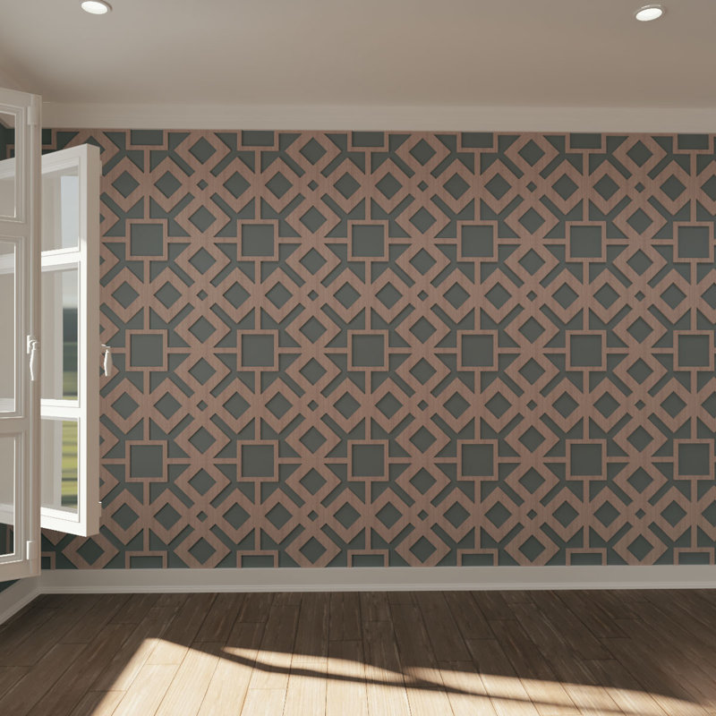 Panneau mural 3D 23,375 "x 23,375", Noyer