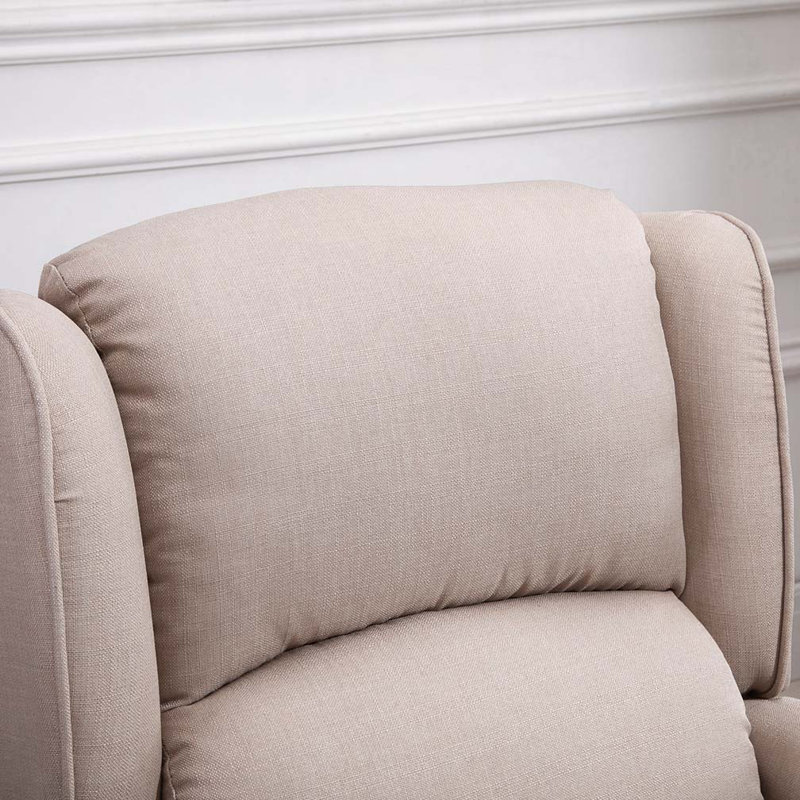 Finnley Recliner, Beige Fabric