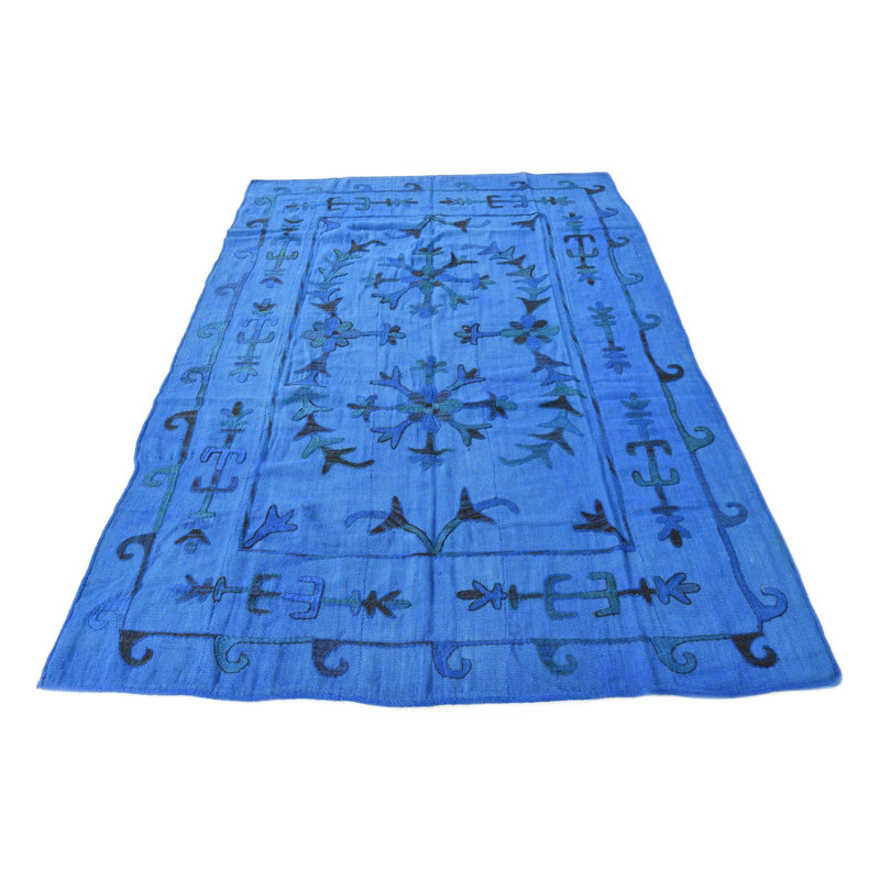 Tapis bleu 5x8 Perry