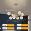Lustre de plafond 8 lumières Spoutnik avec abat-jour en verre - Luminaire suspendu moderne pour la salle à manger, la cuisine, le salon et la chambre à coucher