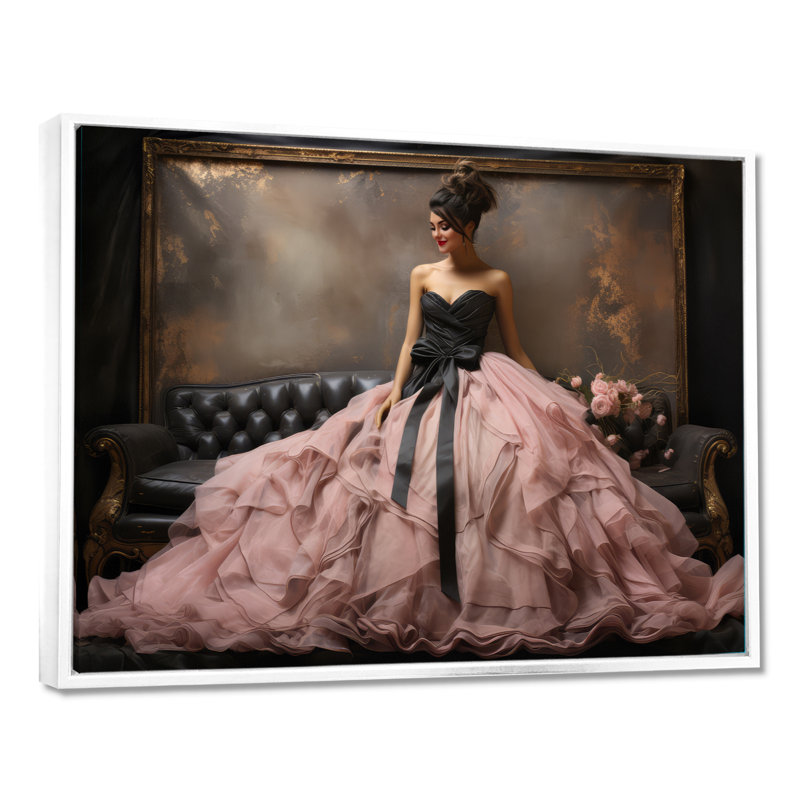Fashion Fashion Elegance Unveile II - impressions encadrées, H 34 po x l 44 po, Cadre flottant blanc