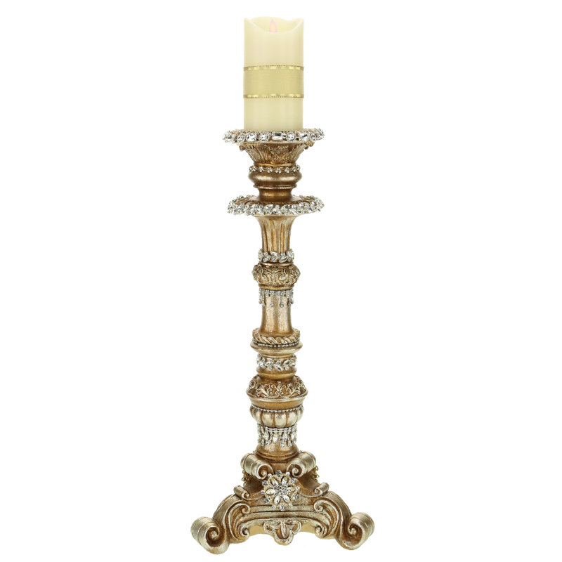 22.44" Resin Tabletop Candlestick