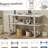 Retro Elegant Console Table with Marble-Effect Top-2097371194