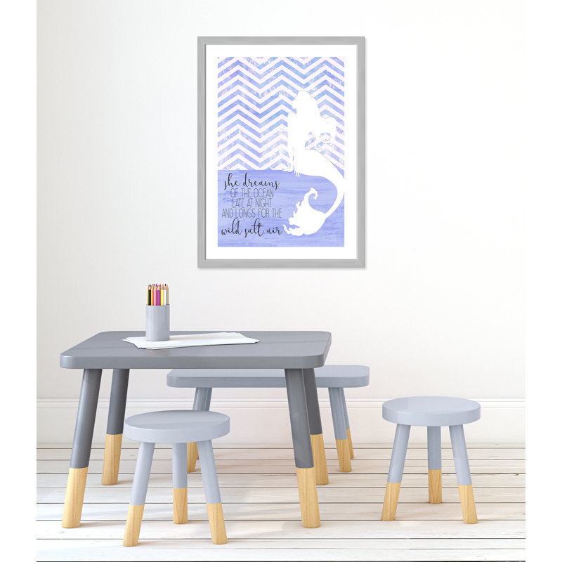 Adhésif décoratif She Dreams, H 34,5 po x l 24,5 po x P 0,6 po, Encadré plat argent