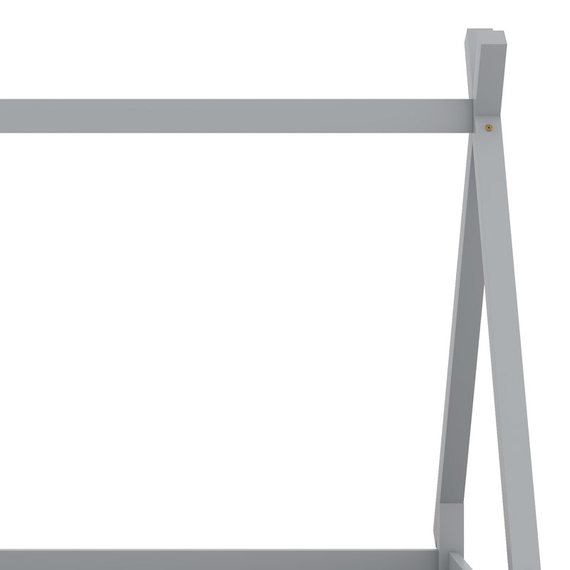 Aggappora Slat Bed, Gray, Twin 1