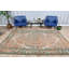 Tapis turc Oushak tissé à la main avec motif de médaillon rustique pour un décor de style rétro