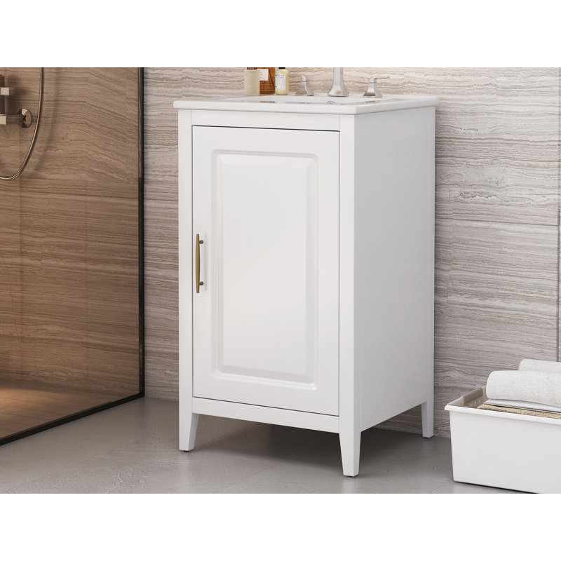 Meuble-lavabo 20,3 po avec lavabo, Blanc