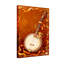 Banjo de Noël, ruban floral, notes de musique-912464968