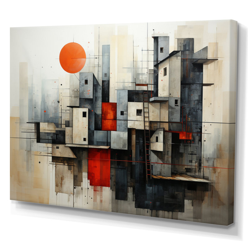 Abstract Architectures II - reproduction, H 12 po x l 20 po x P 1 po, Toile tendue